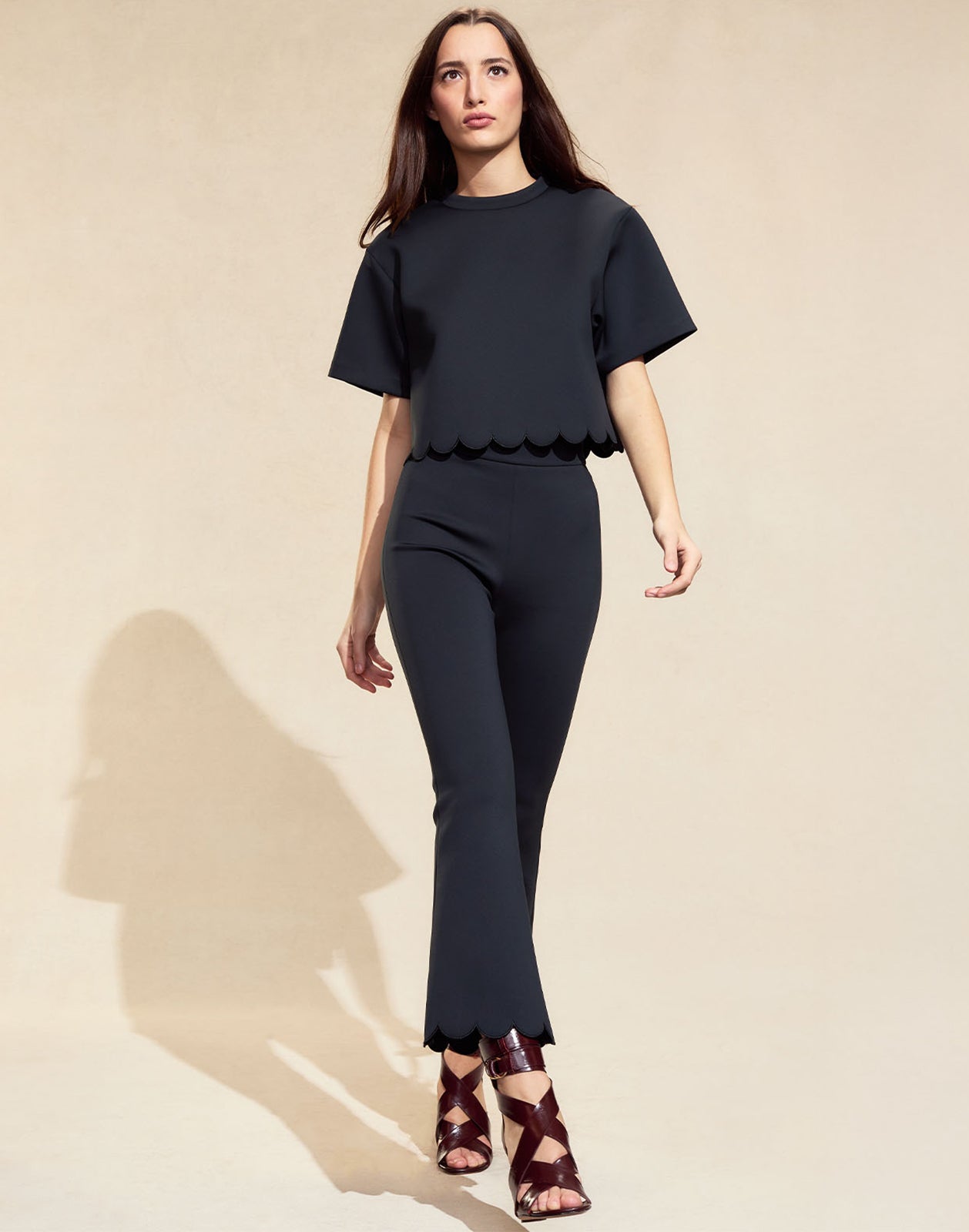 Ella Bonded Scallop Top