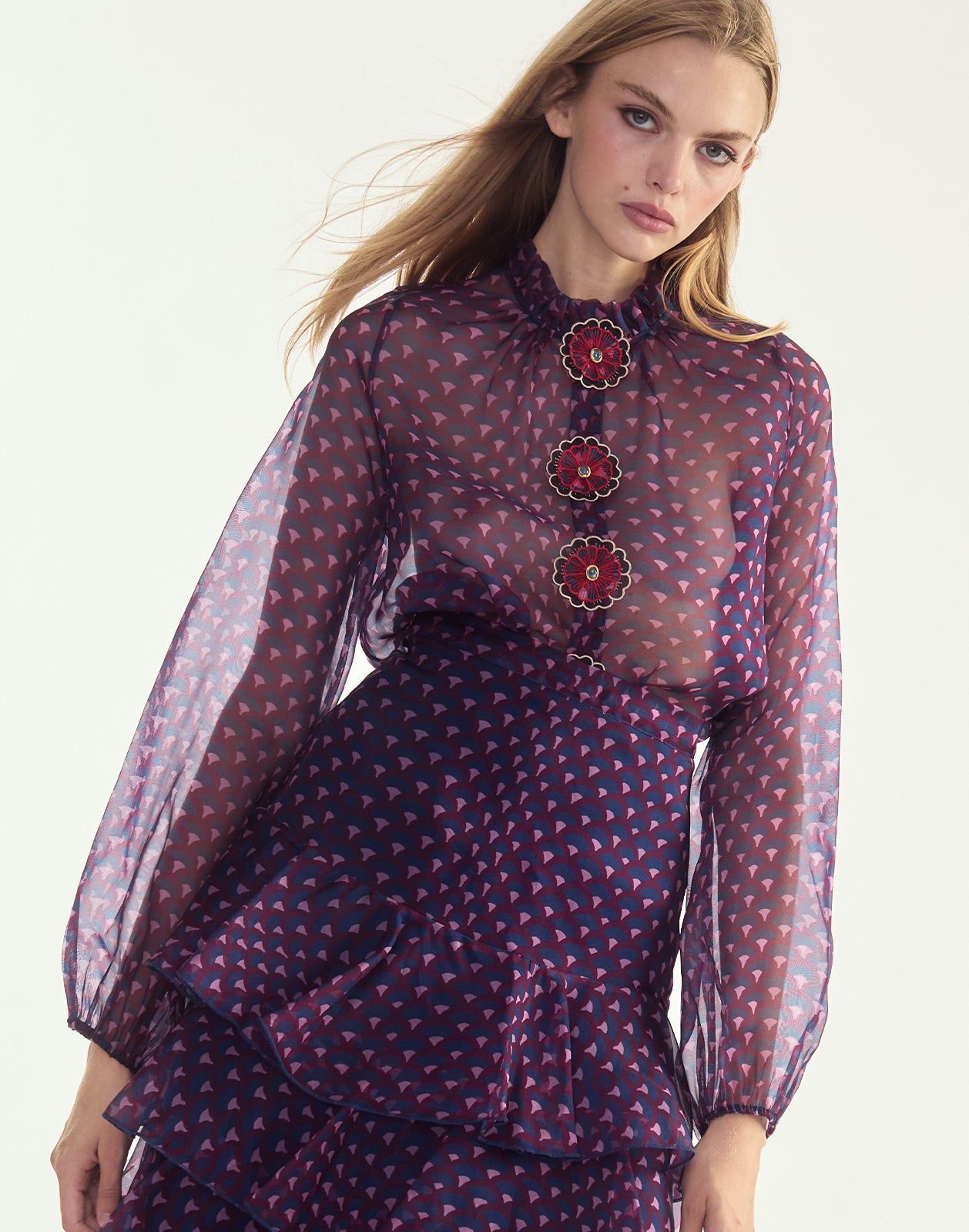 Prim Silk Organza Blouse