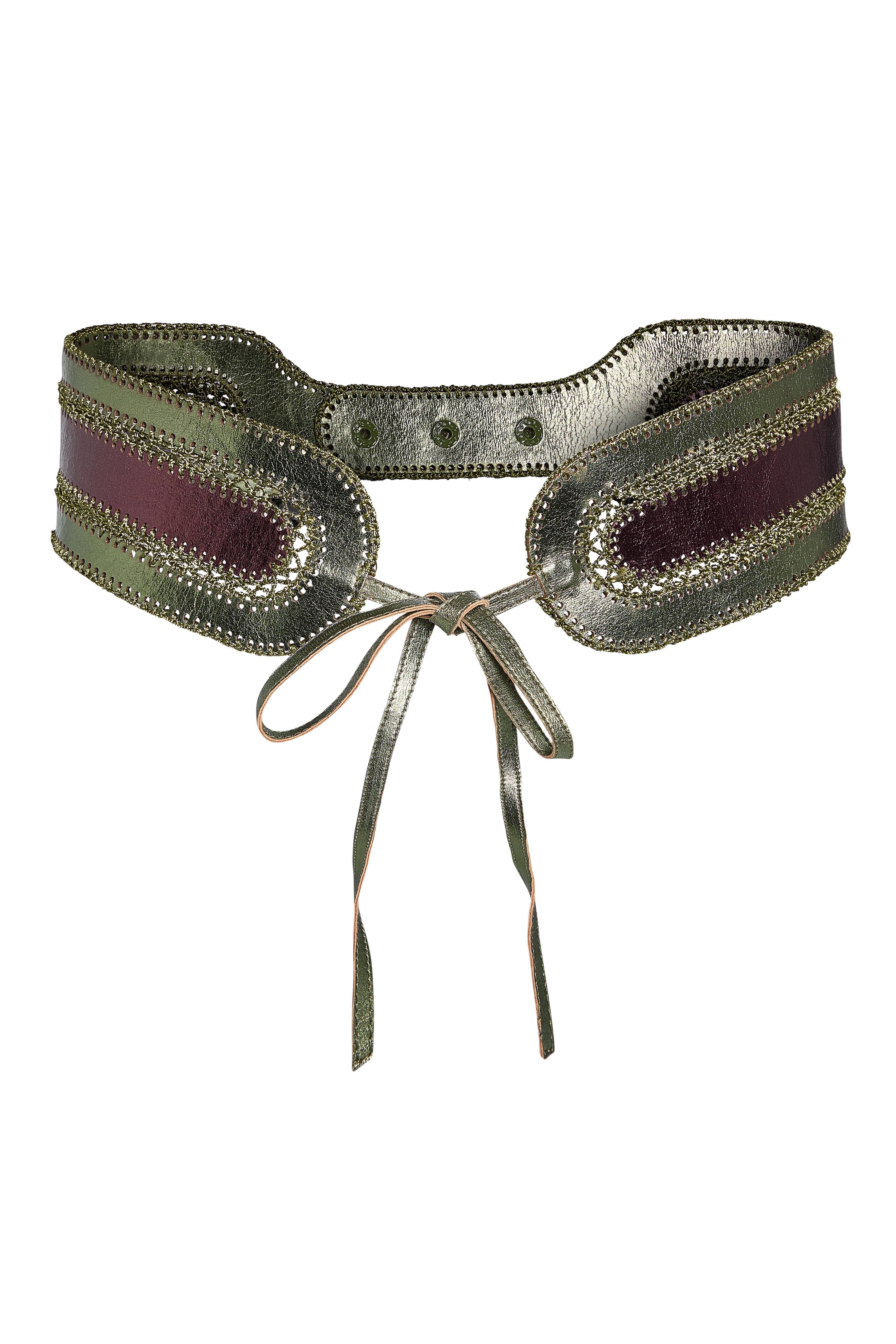 Metallic Vegan Leather Belt