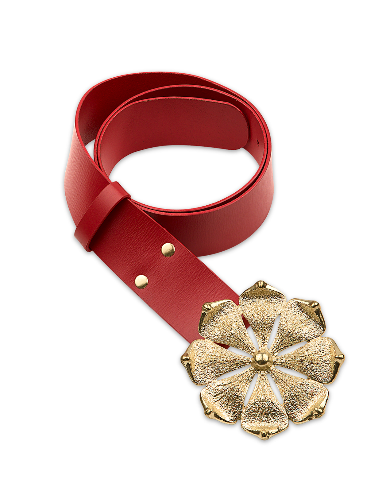 Gold Flower Buckle Belt