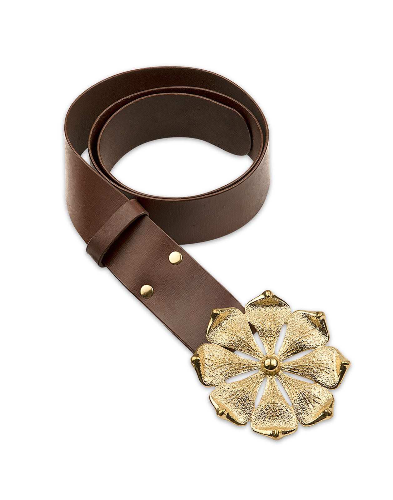 Gold Flower Buckle Belt