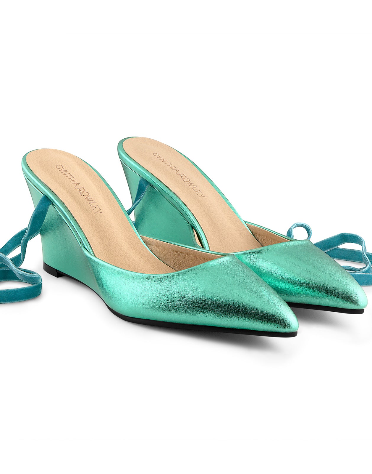 Metallic Ribbon Wedge